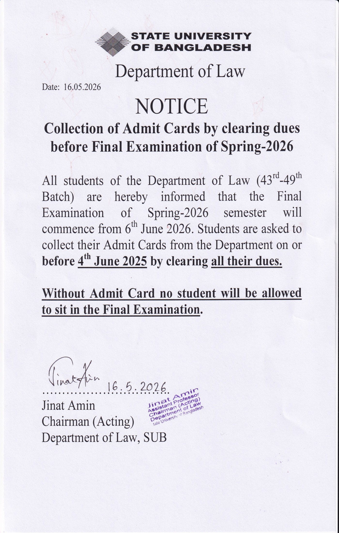 notice