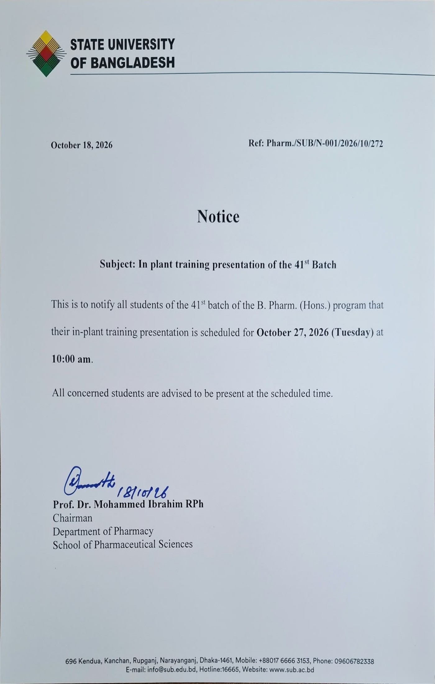 notice
