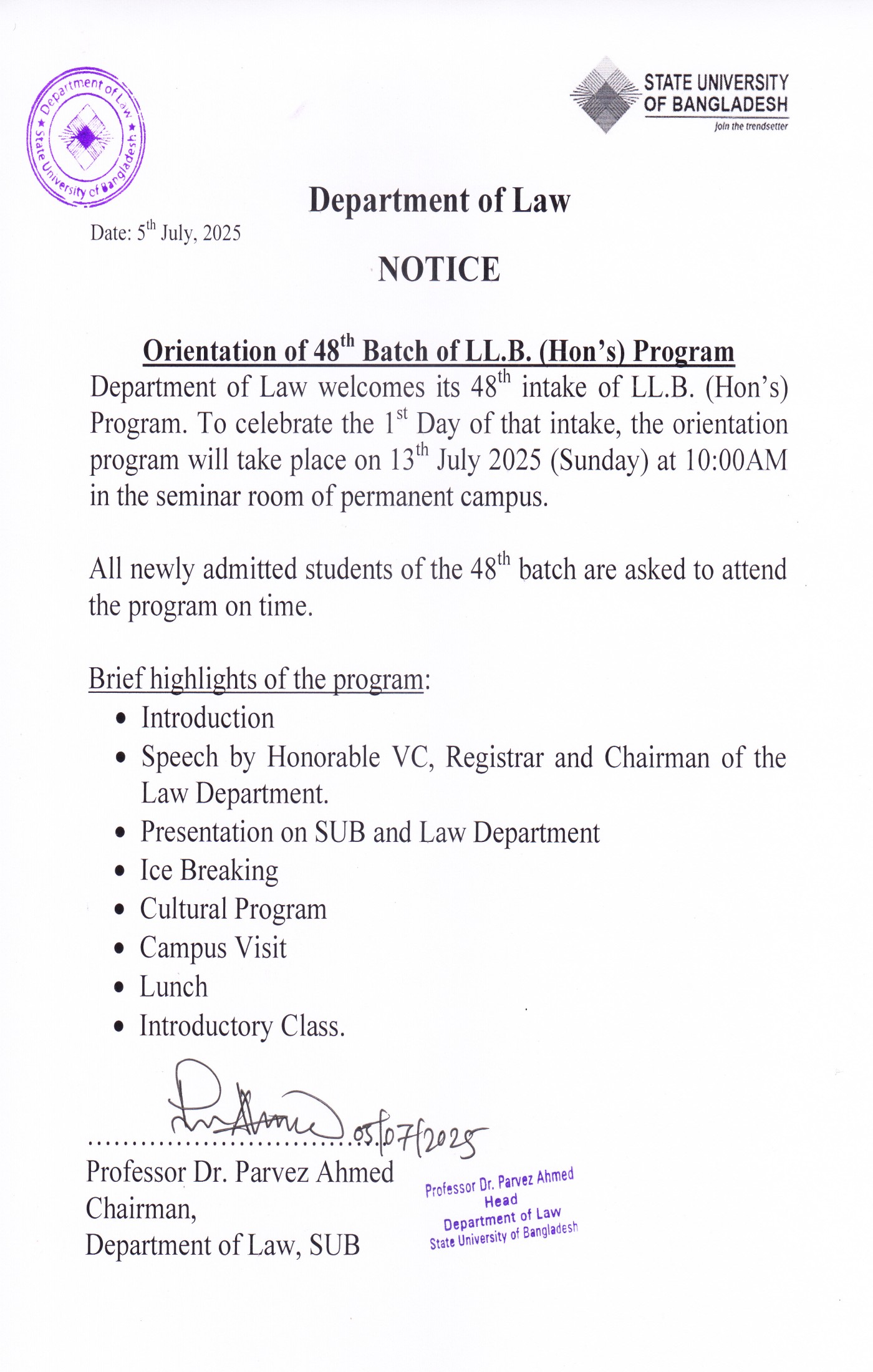 notice