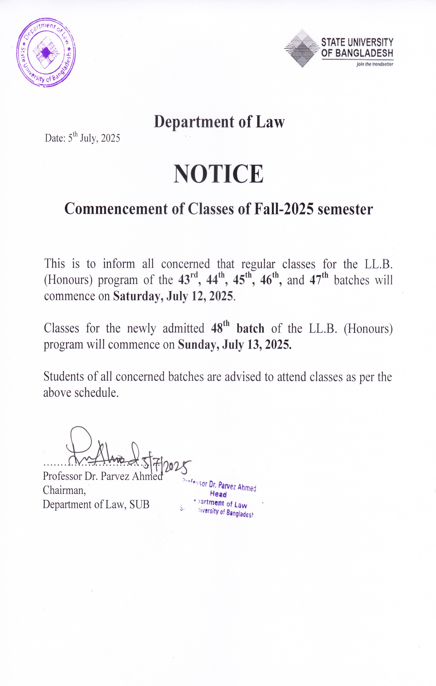 notice
