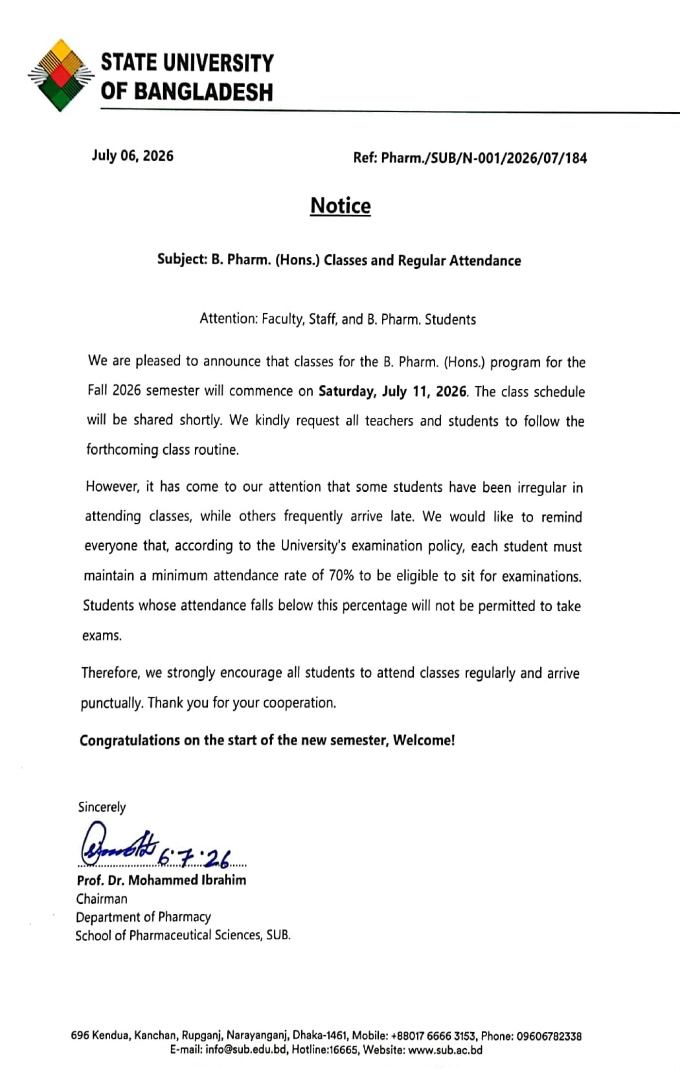 notice