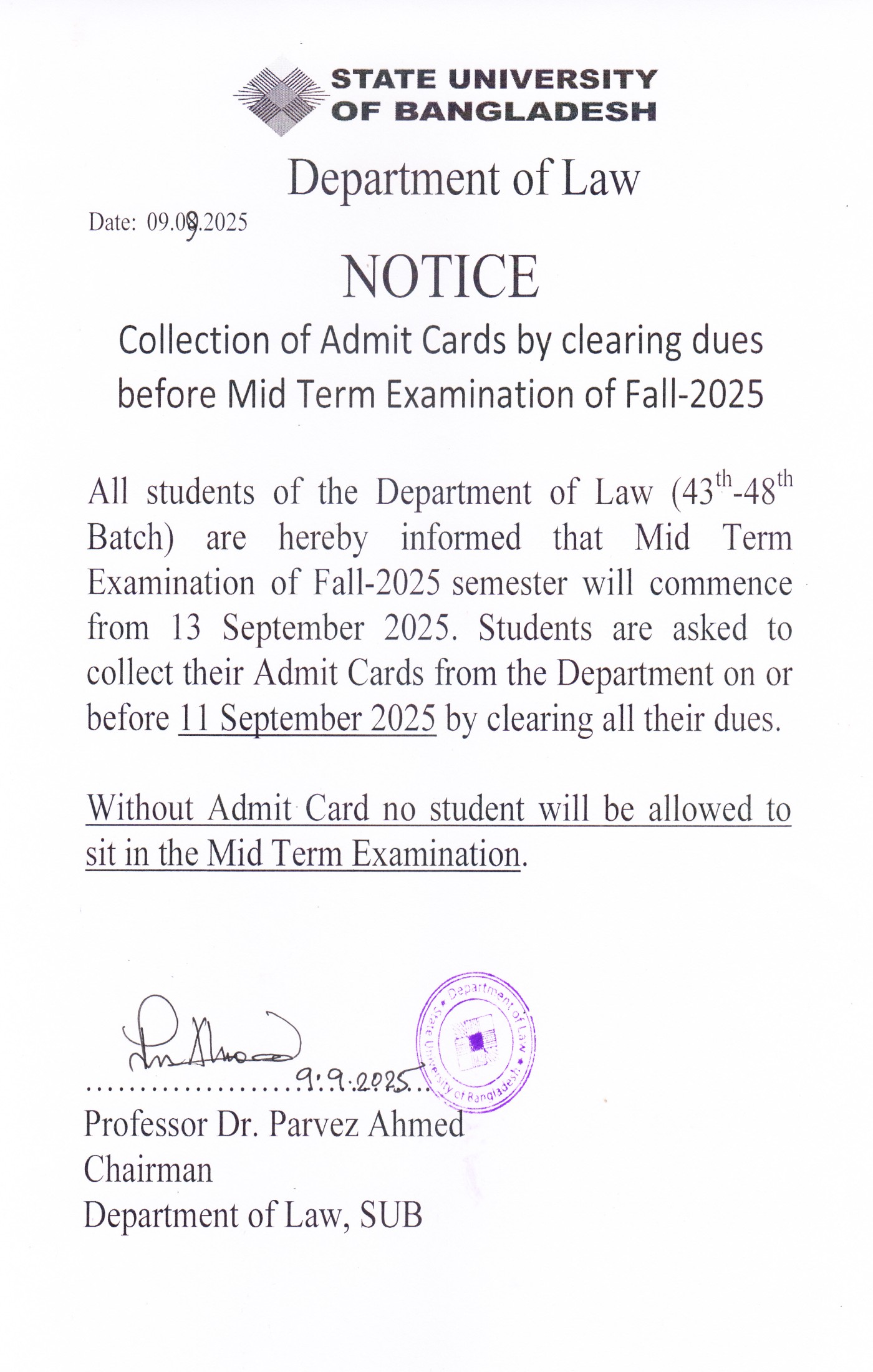 notice